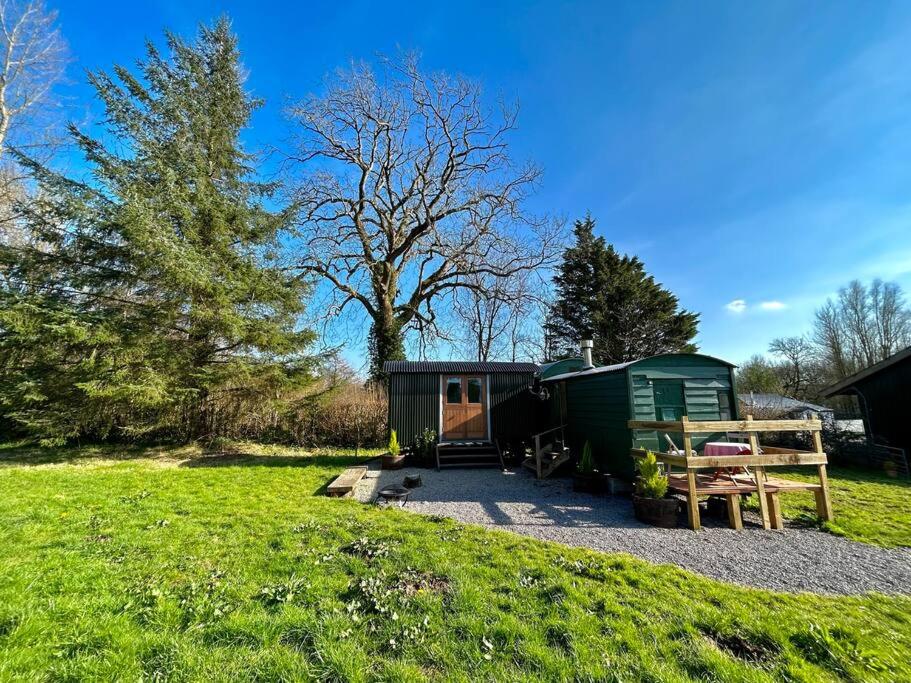 Shepherds Hut in enclosed field