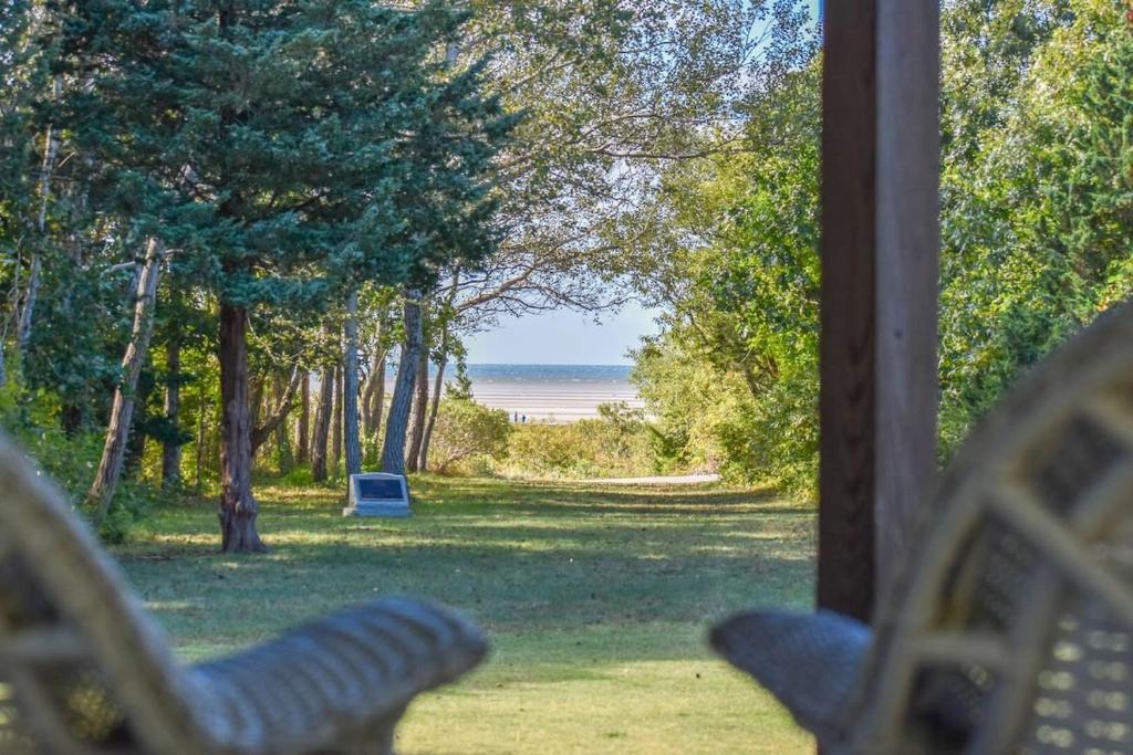 Private beach access Wrap around porch